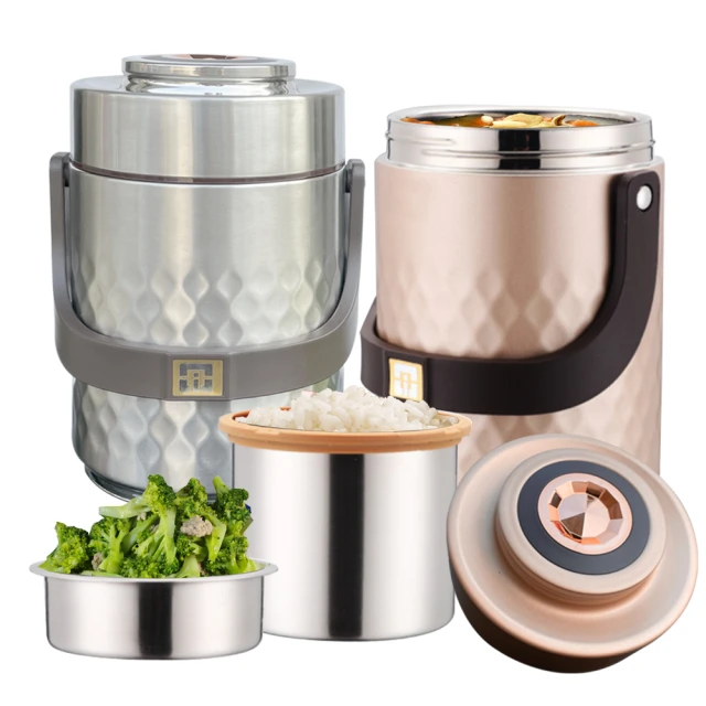 不鏽鋼真空保溫提鍋多層密封加大容量可攜式保溫飯盒 歷史價格詳細信息