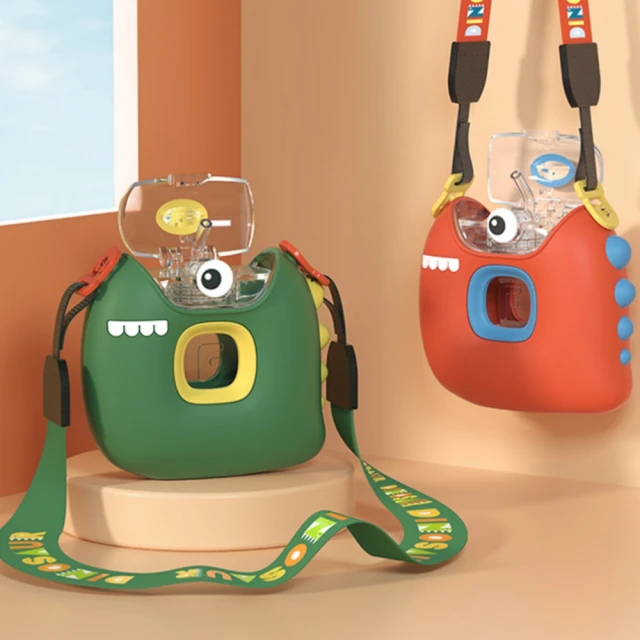 恐龍兒童吸管水壺彈跳水壺附背帶500ml 815185【小品館】 歷史價格詳細信息