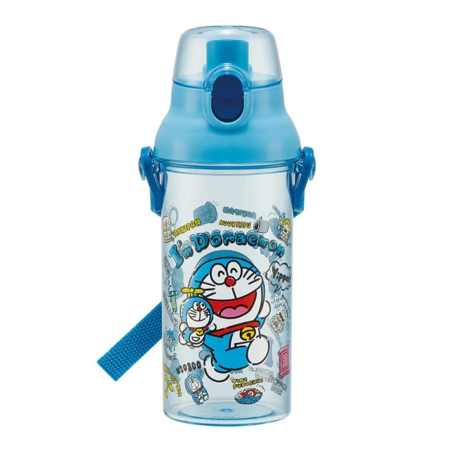 【Doraemon】日本製 哆啦A夢 彈蓋直飲水壺 透明隨身瓶 480ML 附背帶(日本限定版平輸) 價格比較,價格查詢,歷史價格詳細信息