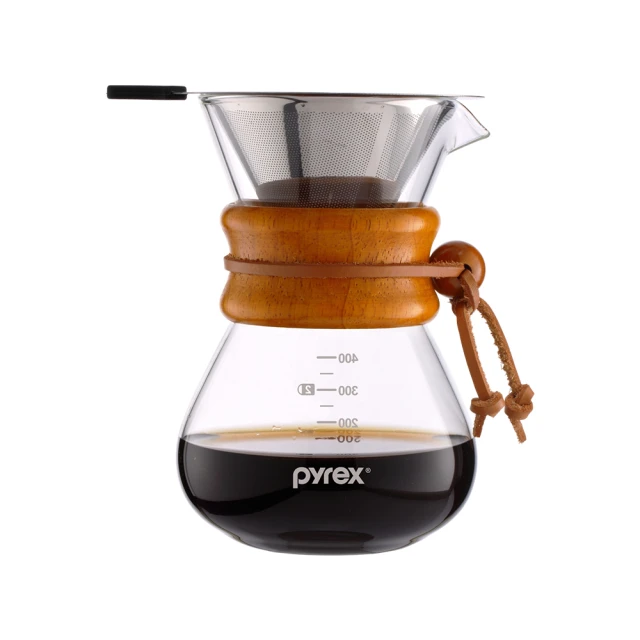 【CorelleBrands 康寧餐具】Pyrex Cafe 咖啡玻璃壺700ML+玻璃濾杯(超值組) 歷史價格詳細信息