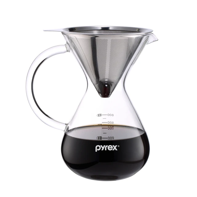 【CorelleBrands 康寧餐具】Pyrex Cafe 咖啡玻璃壺700ML+玻璃濾杯(超值組) 歷史價格詳細信息