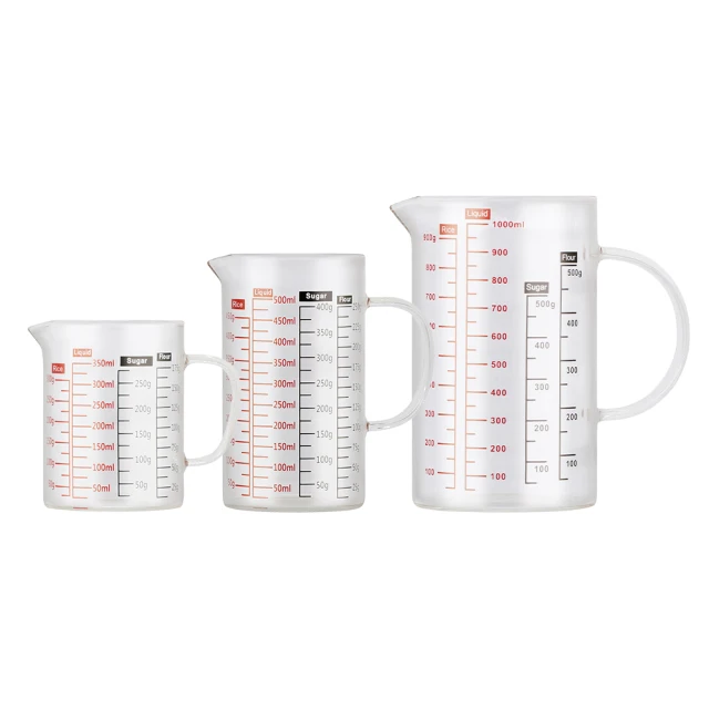 台灣製多功能耐熱玻璃量杯1000ml(雙色刻度) 歷史價格詳細信息