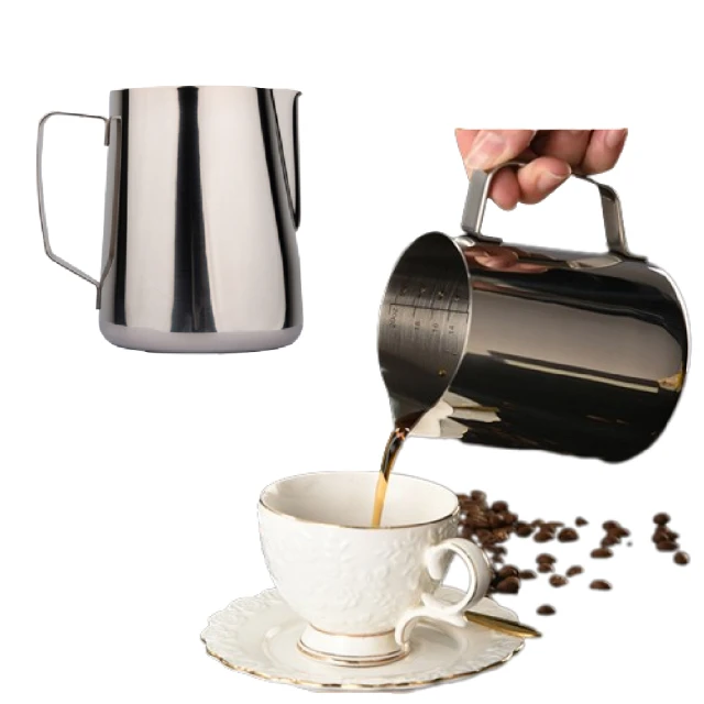 304不鏽鋼咖啡拉花杯 550ML 加厚尖嘴 打奶泡拉花杯 拉花咖啡杯 奶泡杯 咖啡杯 歷史價格詳細信息