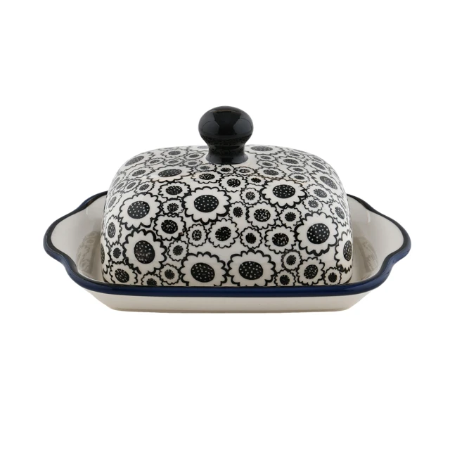 【美學生活】波蘭陶  Zaklady 奶油碟{含蓋} 20x10.5cm 波蘭手工製 牛油碟 有蓋子點心碟 歷史價格詳細信息