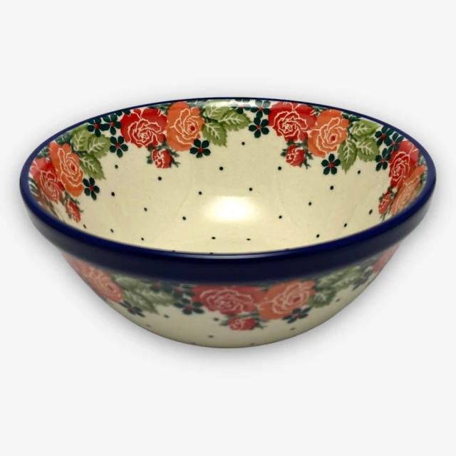 波蘭陶 玫瑰花圈系列 方形深餐盤 20cm 波蘭手工製 歷史價格詳細信息