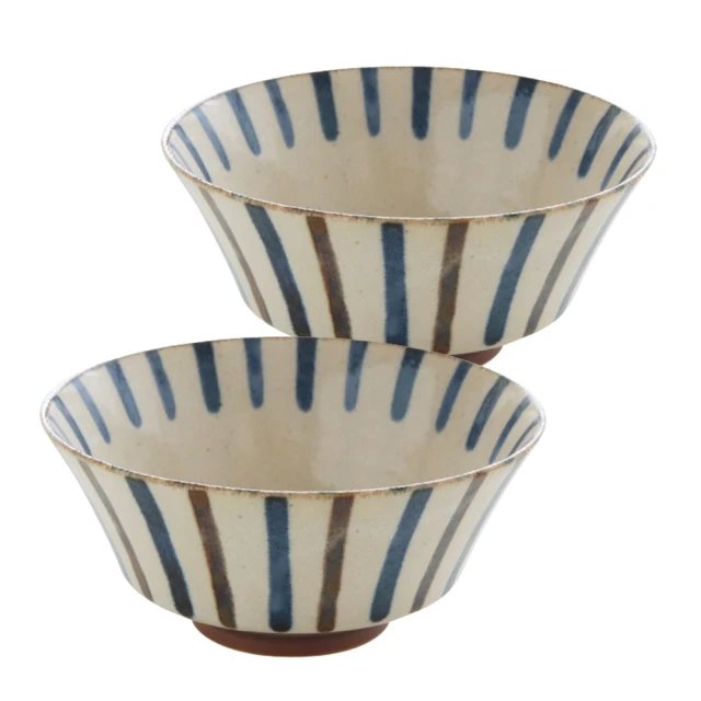 Just Home日本製棕藍十草線條陶瓷餐盤2件組/湯盤/餐盤/深盤-9.5吋+8吋 歷史價格詳細信息