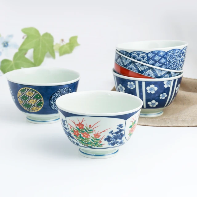 【西海陶器】日本波佐見燒染錦文樣五入碗公組(13x8cm/575ml) 歷史價格詳細信息