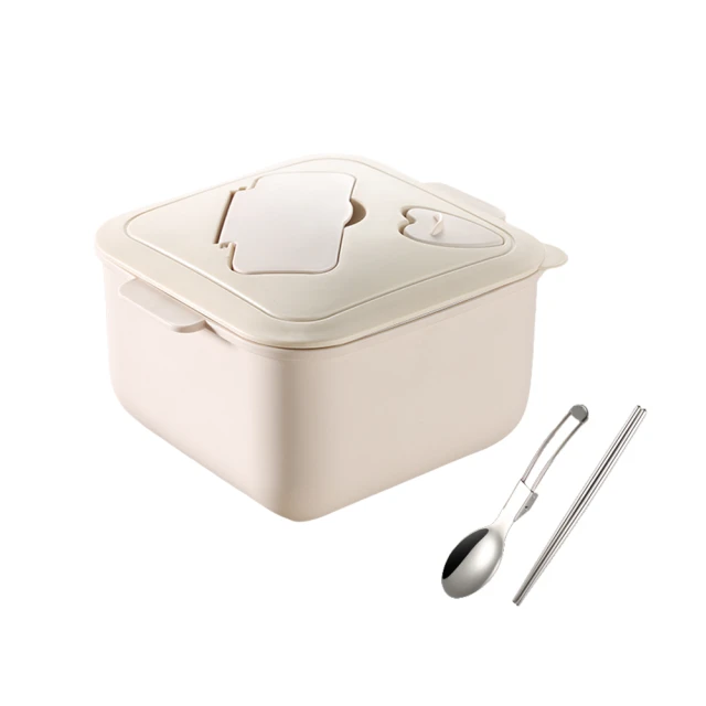 SIMEI 可微波304不鏽鋼方形泡麵碗1500ml 附餐具組 歷史價格詳細信息