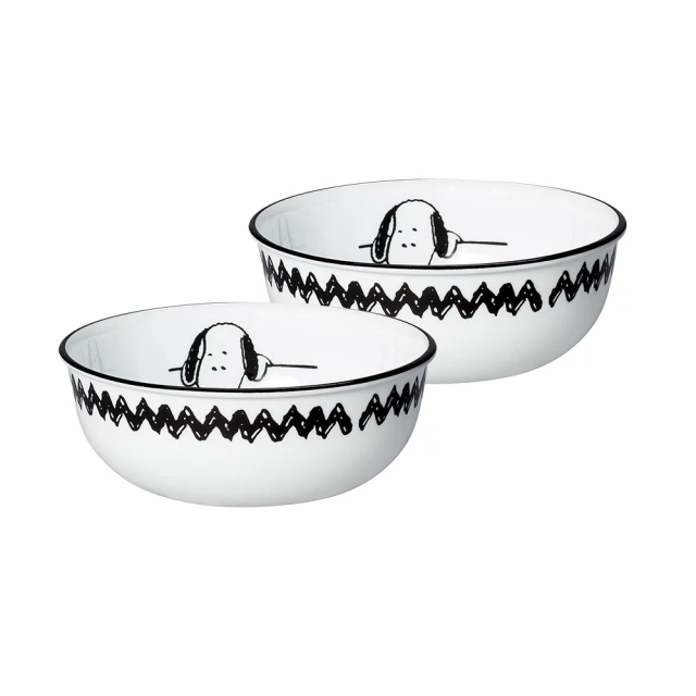 【CorelleBrands 康寧餐具】SNOOPY 黑白食尚4件式碗盤組(D02) 歷史價格詳細信息
