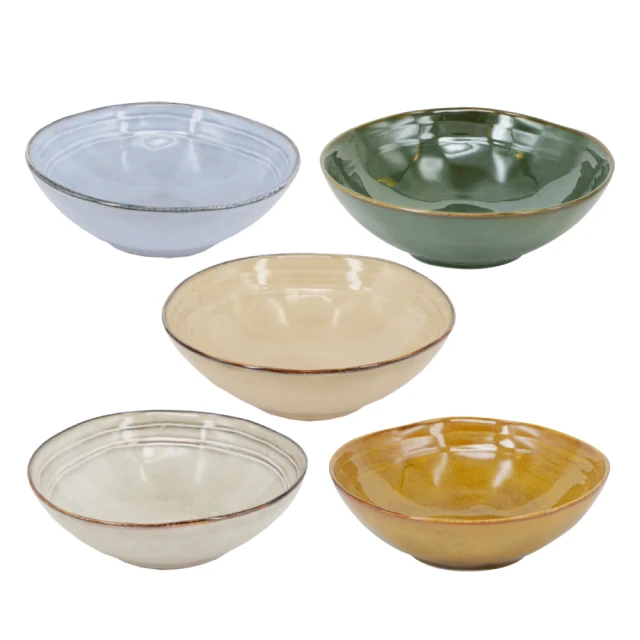 【YU Living 信歐傢居】歐式陶瓷手作壓紋窯變釉沙拉碗(2色任選/亞光灰.卡其色/餐碗 碗盤器皿) 歷史價格詳細信息