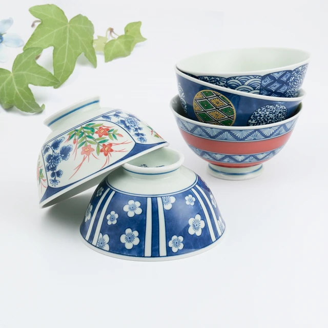 【西海陶器】日本波佐見燒染錦文樣五入碗公組(13x8cm/575ml) 歷史價格詳細信息