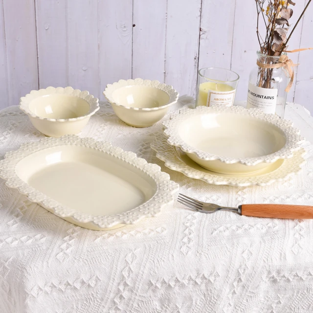 【Homely Zakka】法式經典復古黑白浪漫系列陶瓷多件式飯碗組_3款任選 歷史價格詳細信息