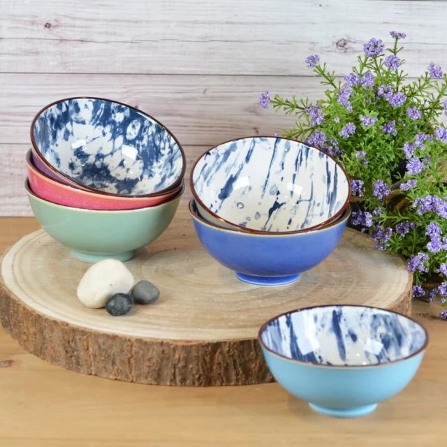 【YU Living 信歐傢居】日式漸變砂釉撞色碗 670ml(漸層藍灰色咖啡色/餐碗 湯碗 沙拉碗) 歷史價格詳細信息