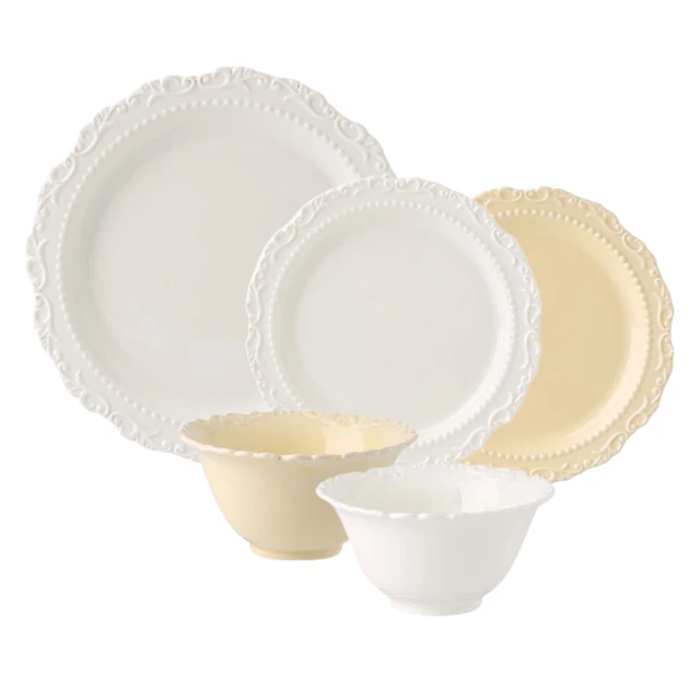 【Just Home】浪漫浮雕陶瓷碗盤5件組-兩色可選(飯碗 碗 碗盤 盤 可微波) 價格比較,價格查詢,歷史價格詳細信息