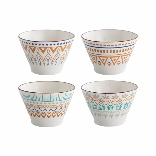 【Homely Zakka】法式經典復古黑白浪漫系列陶瓷多件式飯碗組_3款任選 歷史價格詳細信息