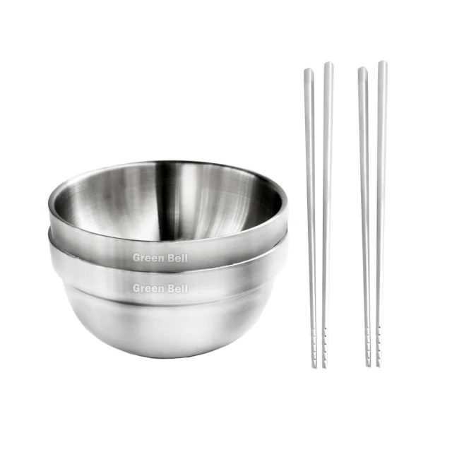【GREEN BELL 綠貝】超值4入組316不鏽鋼超大隔熱泡麵碗2入組/贈時尚餐具組X2(買2送2 含收納袋 蓋子) 歷史價格詳細信息