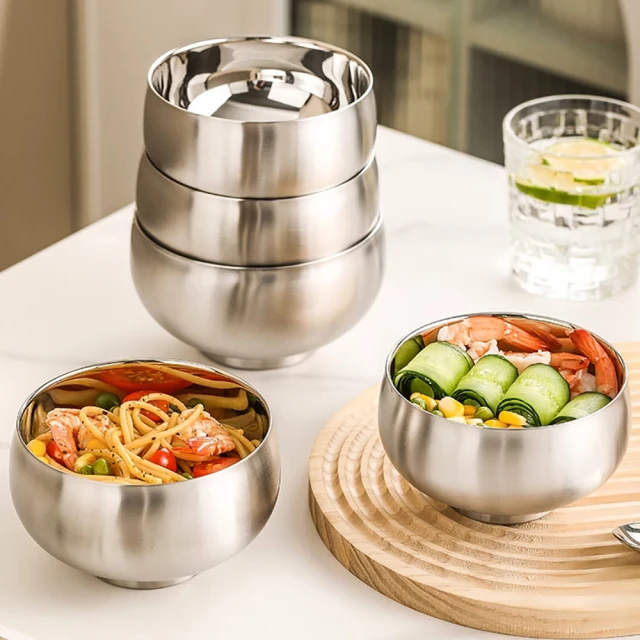 【媽媽咪呀】6入經典韓式頂級316不鏽鋼雙層隔熱碗13cm加大(防摔碗 湯碗 泡麵碗) 歷史價格詳細信息