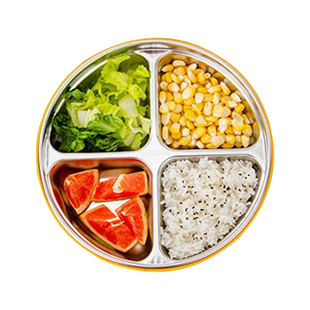 【德利生活】帶蓋加深分格不鏽鋼餐盤 大五格304盤＋塑膠蓋(餐具 盤子 不鏽鋼餐盤 不鏽鋼盤子) 歷史價格詳細信息