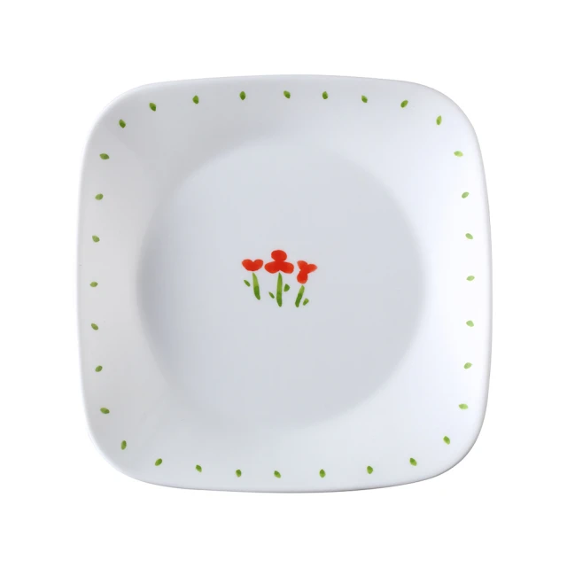 【CORELLE 康寧餐具】小紅花方型早餐.點心盤(2206) 歷史價格詳細信息