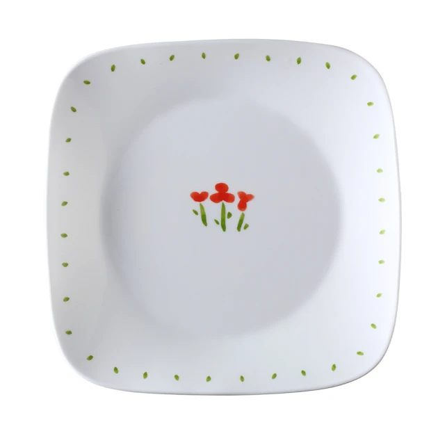 【CORELLE 康寧餐具】小紅花方型早餐.點心盤(2206) 歷史價格詳細信息
