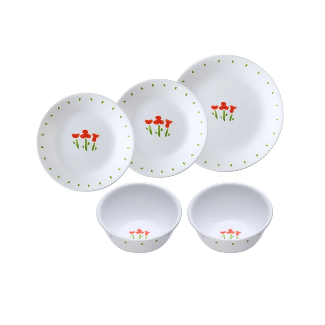 【CorelleBrands 康寧餐具】小紅花4件式方形餐盤組(D06) 歷史價格詳細信息