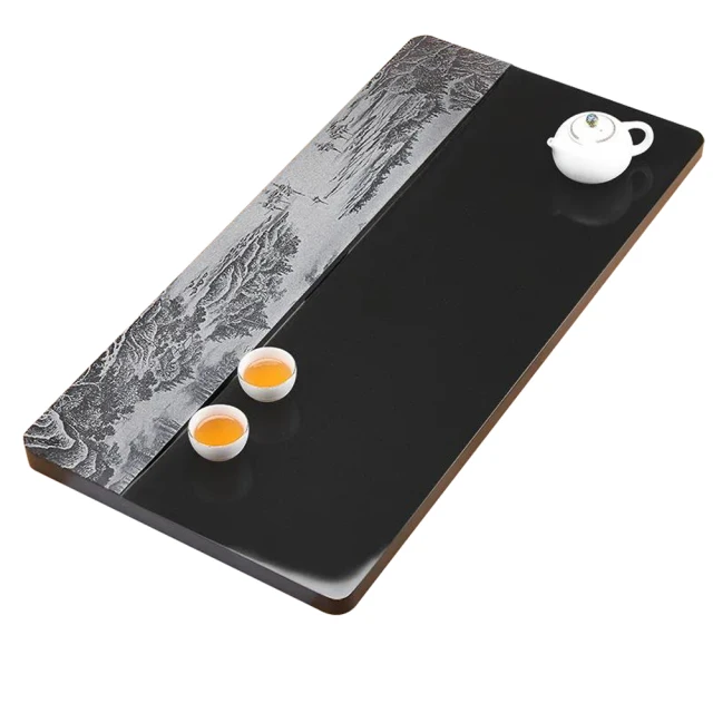 天然烏金石茶盤套裝整塊家用石頭大茶臺托盤茶海簡約功~特價~特價 歷史價格詳細信息