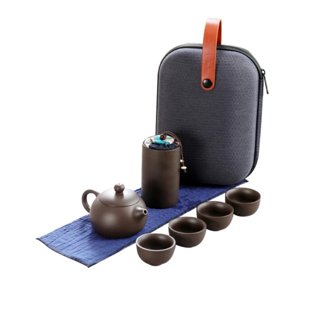 茶具套裝紫砂旅行茶具套裝便攜式快客杯家用戶外車載旅行隨手杯logo訂制 歷史價格詳細信息