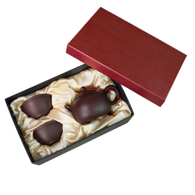 * 「紫砂茶具」 禮盒款/手工製作/三畝陶/ 如意滿福作品/紫泥紫砂/茶具五件組/ 歷史價格詳細信息