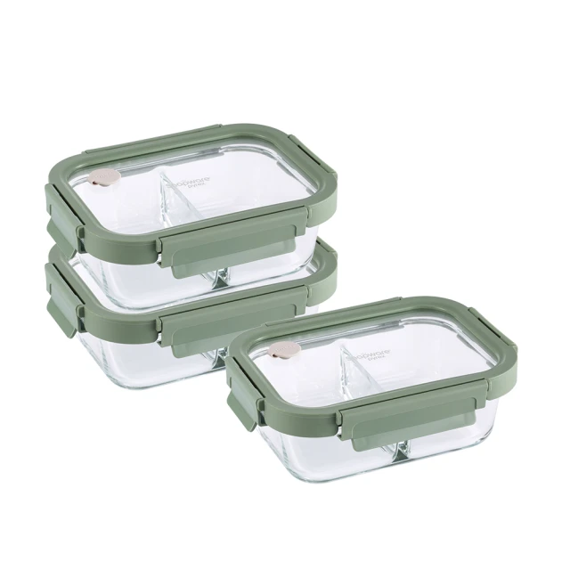 【CorelleBrands 康寧餐具】文青款 分隔長方形全可拆玻璃保鮮盒640ml 歷史價格詳細信息