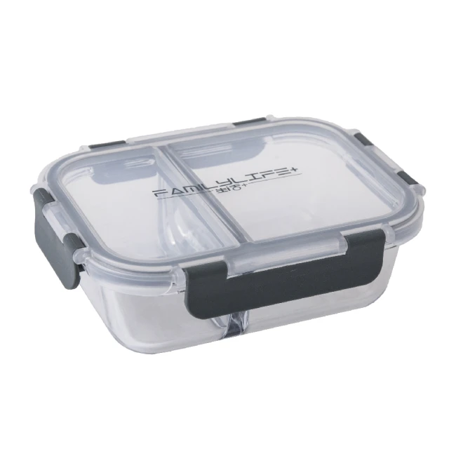 【FL生活+】秒扣可微波強化耐熱玻璃保鮮盒-長型 雙格半隔斷 640ml 便當盒 SGS檢驗合格 FL-236 歷史價格詳細信息