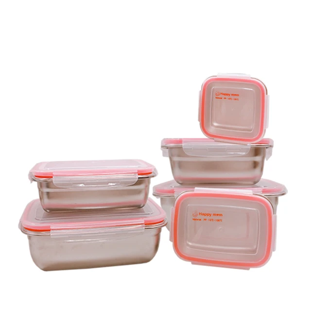 【幸福媽咪】304不鏽鋼保鮮盒/便當盒幸福三件組(HM-304)正方型 歷史價格詳細信息