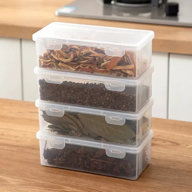 【茉家】安心材質PP透明堆疊收納廚房收納分類盒(大號1入) 歷史價格詳細信息