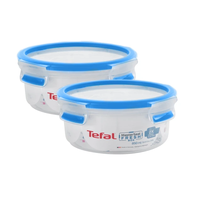 【Tefal 特福】無縫膠圈PP保鮮盒 1.1L圓型(2入) 歷史價格詳細信息