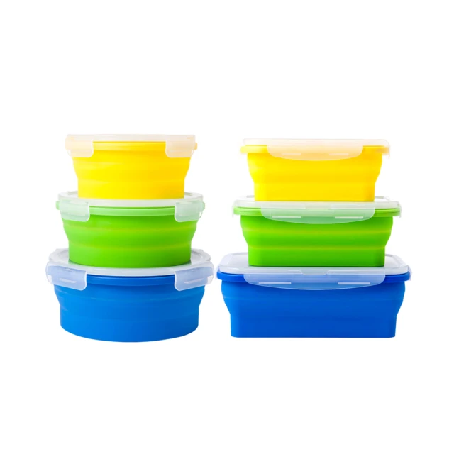 Bamba 全矽膠摺疊透明保鮮盒 可伸縮便當盒 二件組正方形900ml + 1200ml 歷史價格詳細信息