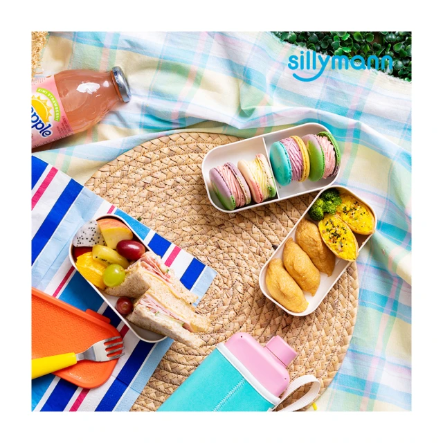 【韓國sillymann】 100%鉑金矽膠餐盒三件組+兒童餐具套裝組(附防塵盒)-綠 歷史價格詳細信息