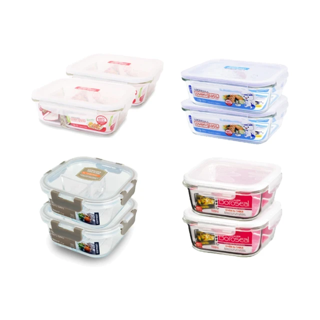 樂扣耐熱玻璃保鮮盒1+1限量版 長730ML 【佳瑪】 歷史價格詳細信息