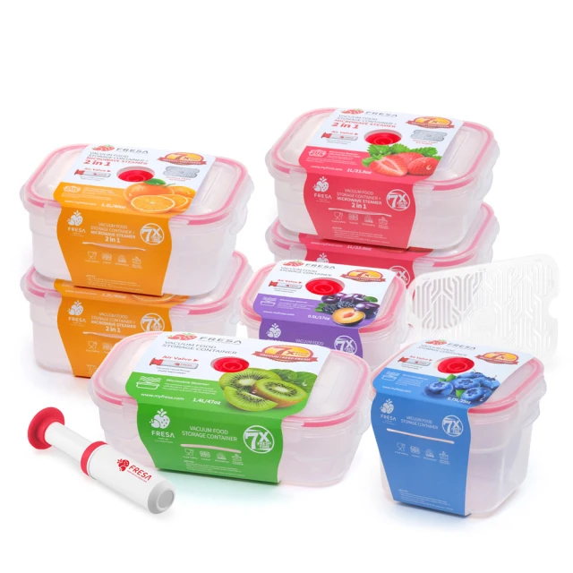 【美國FRESA】免開蓋微波真空保鮮盒12件組 歷史價格詳細信息