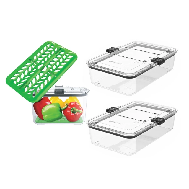 【Prepara】Latchlok 系列 TRITAN 保鮮盒 2件組(3000mlx2 贈瀝水隔板x1) 歷史價格詳細信息