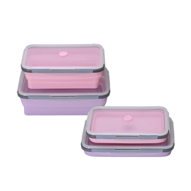 Bamba 全矽膠摺疊透明保鮮盒 可伸縮便當盒 二件組正方形900ml + 1200ml 歷史價格詳細信息