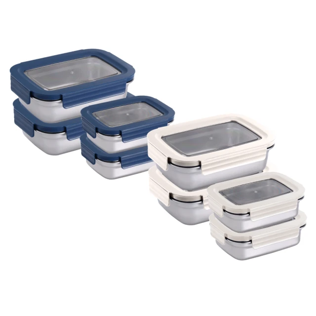 【掌廚可樂膳】透視可微波304不鏽鋼保鮮盒3件組(655ml+1540ml) 歷史價格詳細信息