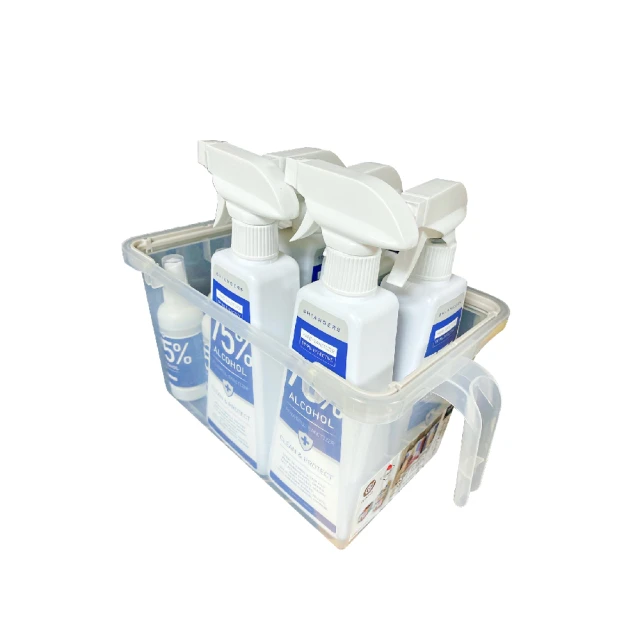 日式透明手提防塵桌面收納盒-1大1中2小超值四入組 歷史價格詳細信息