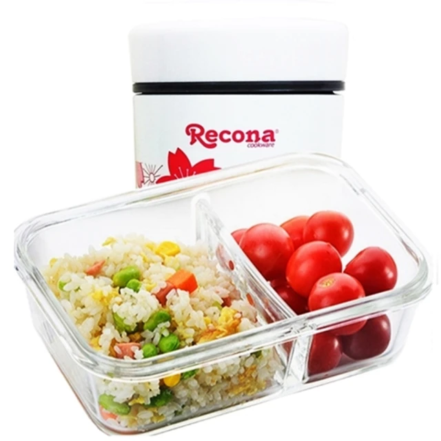 【Recona】長型分隔耐熱玻璃保鮮盒1400mlx2入+贈便當袋x1/便當盒/保鮮盒(3件隨機出貨) 歷史價格詳細信息