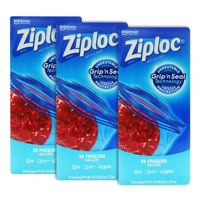 【Ziploc 密保諾】雙層夾鏈冷凍保鮮袋-大(38入/盒*3組) 價格比較,價格查詢,歷史價格詳細信息