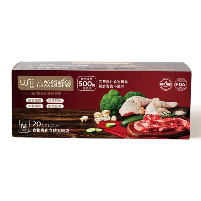 【USii 優系】高效鎖鮮食物專用立體夾鏈袋 M*3(超值3入組) 歷史價格詳細信息