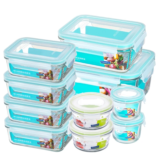 【Glasslock】韓國製附提把手提強化玻璃保鮮盒 - 長方形3700ml(買一送一) 歷史價格詳細信息