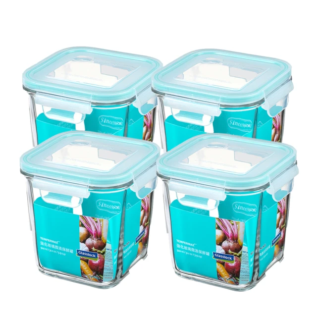 【Glasslock】強化玻璃可微波保鮮罐/密封罐/收納罐-方形920ml買一送一(冰箱門適用) 歷史價格詳細信息