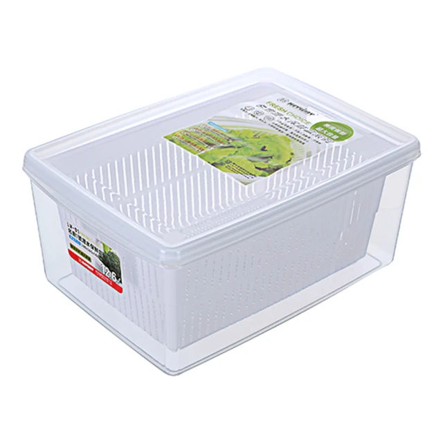 【愛收納】台製嚴選附瀝水盤B2長型大保鮮盒6.5L(二入組) 歷史價格詳細信息