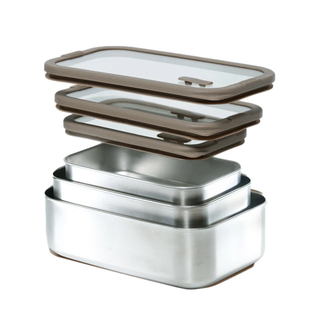 【WOKY 沃廚】可微波不鏽鋼保鮮盒4件組(1100ml+700ml+600mlx2) 歷史價格詳細信息