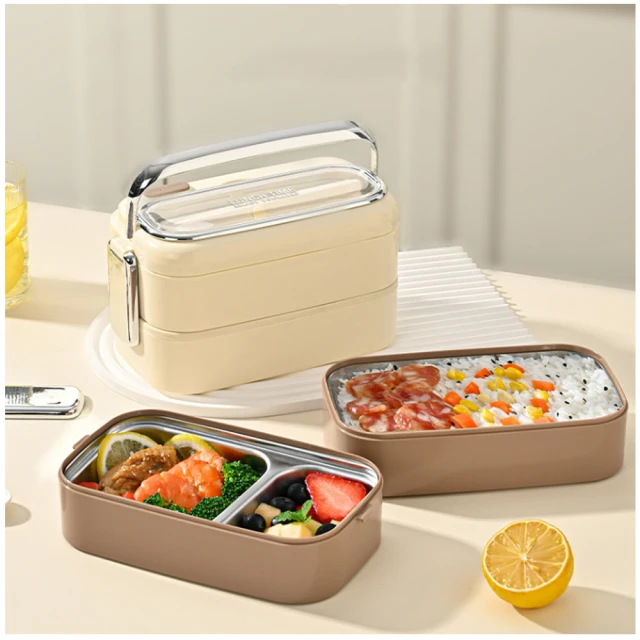 日式飯盒上班族學生分隔型便當盒可攜式加熱帶餐具男大容量可愛少女 歷史價格詳細信息
