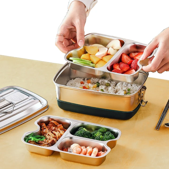 頂級304不鏽鋼雙層分隔便當盒(雙層 4入組) 歷史價格詳細信息